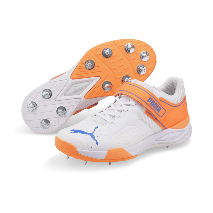 PUMA CRICKET SHOES 22.1 WHITE/ORANGE