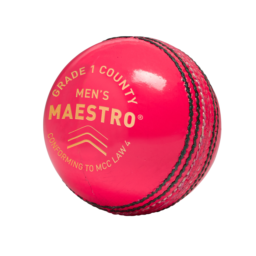 MAESTRO GRADE 1 COUNTY - MENS CRICKET BALL PINK