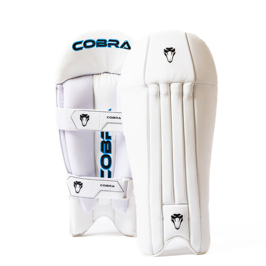 COBRA WICKET KEEPING PADS  - SPECIAL EDITION - WHITE