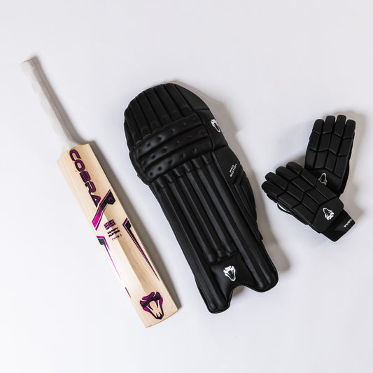 2025 CUSTOM BAT, PRO PADS BLACK  & PRO GLOVES BLACK