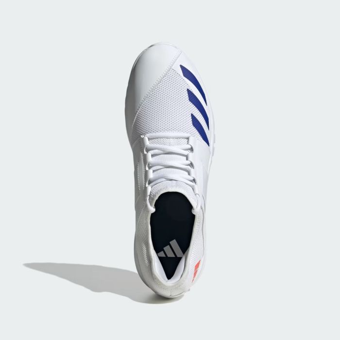 2024 ADIDAS HOWZAT SPIKE 20 CRICKET SHOES - WHITE/BLUE/RED