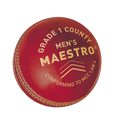 MAESTRO GRADE 1 COUNTY - MENS CRICKET BALL RED