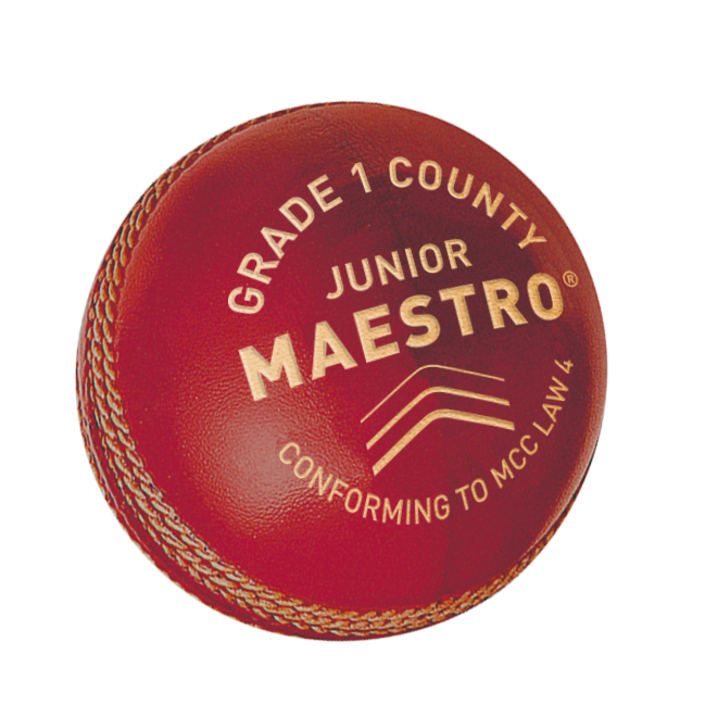 MAESTRO GRADE 1 COUNTY - JUNIOR CRICKET BALL RED