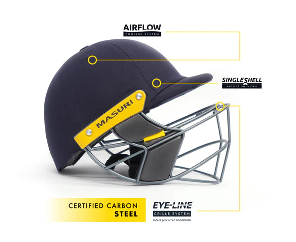 MASURI E- LINE STEEL SENIOR  HELMET- NAVY COLOUR 2024