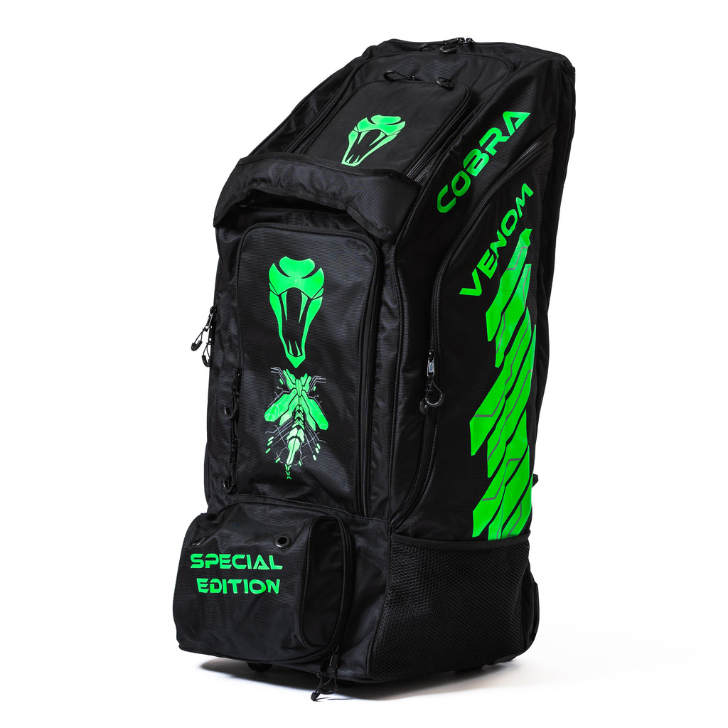 CUSTOM SPECIAL EDITION BAT (G1), SE PADS , SE GLOVES, SE HYBRID DUFFLE BAG(With Wheels)