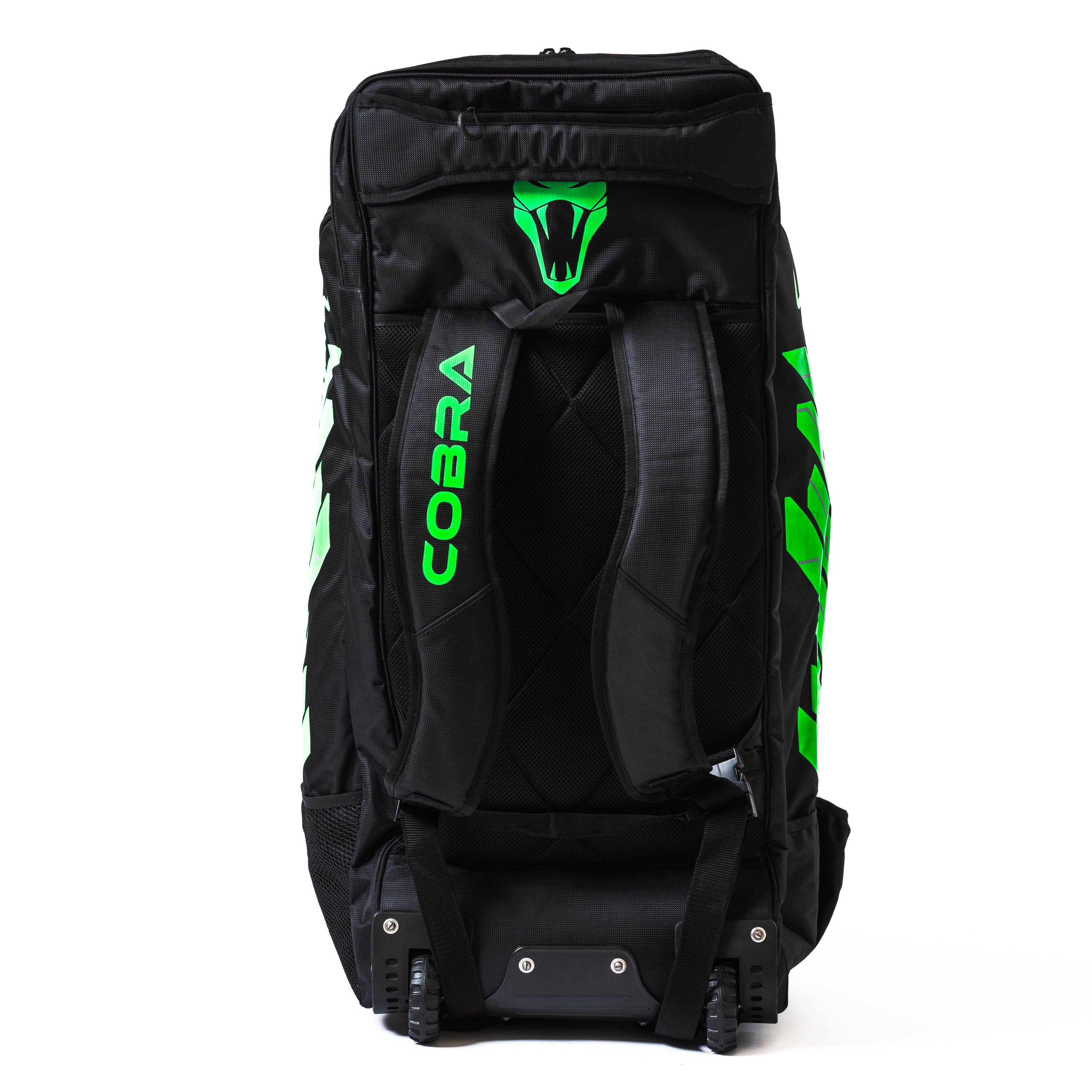 SPECIAL EDITION HYBRID WHEELIE/DUFFLE BAG - VENOM (BLACK AND GREEN) - Cobra Cricket 