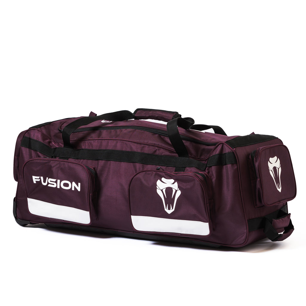 2025 PLAYERS EDITION WHEELIE BAG - FUSION (PURPLE AND WHITE) - Cobra Cricket 