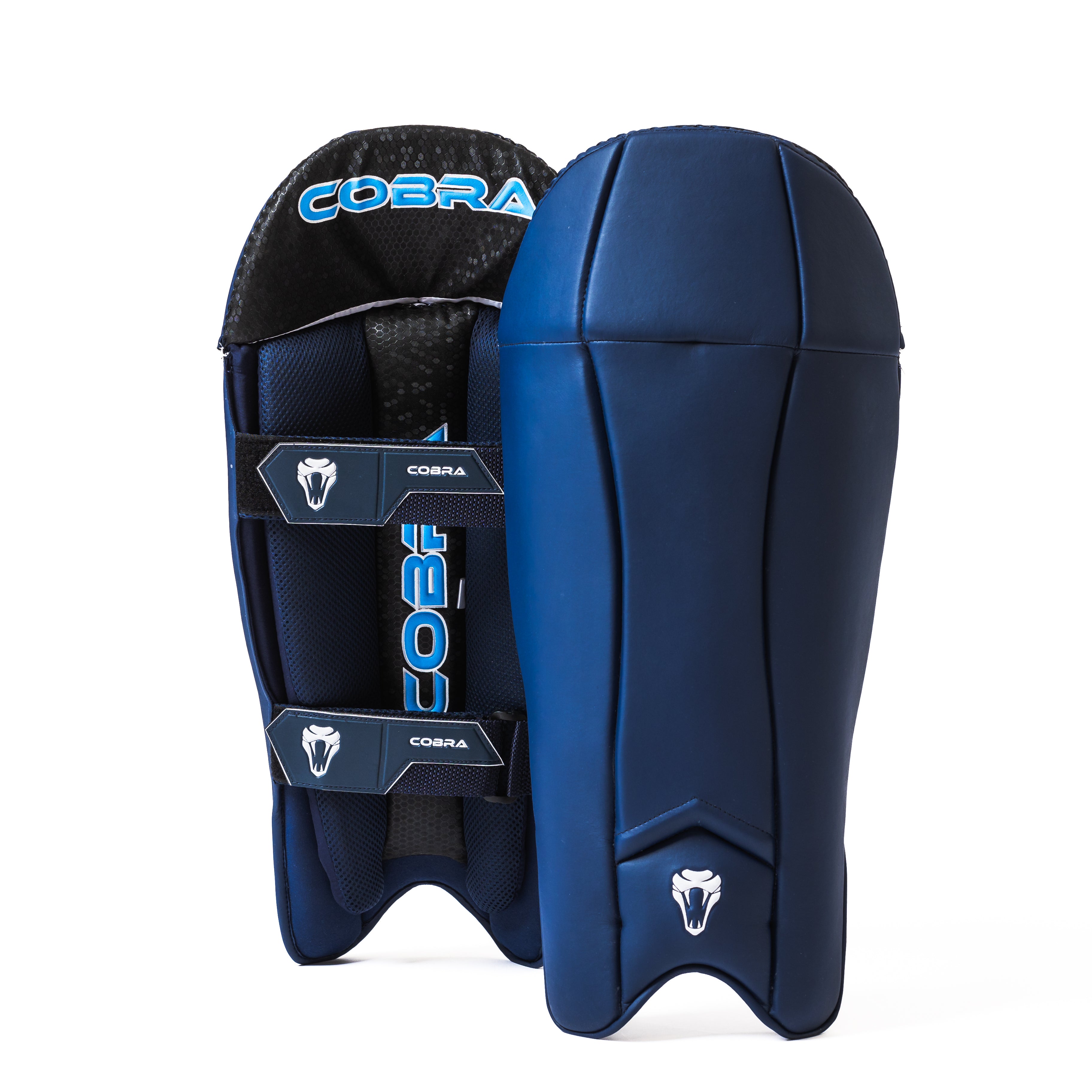 COBRA WICKET KEEPING PADS  - PLAYERS EDITION - NAVY BLUE
