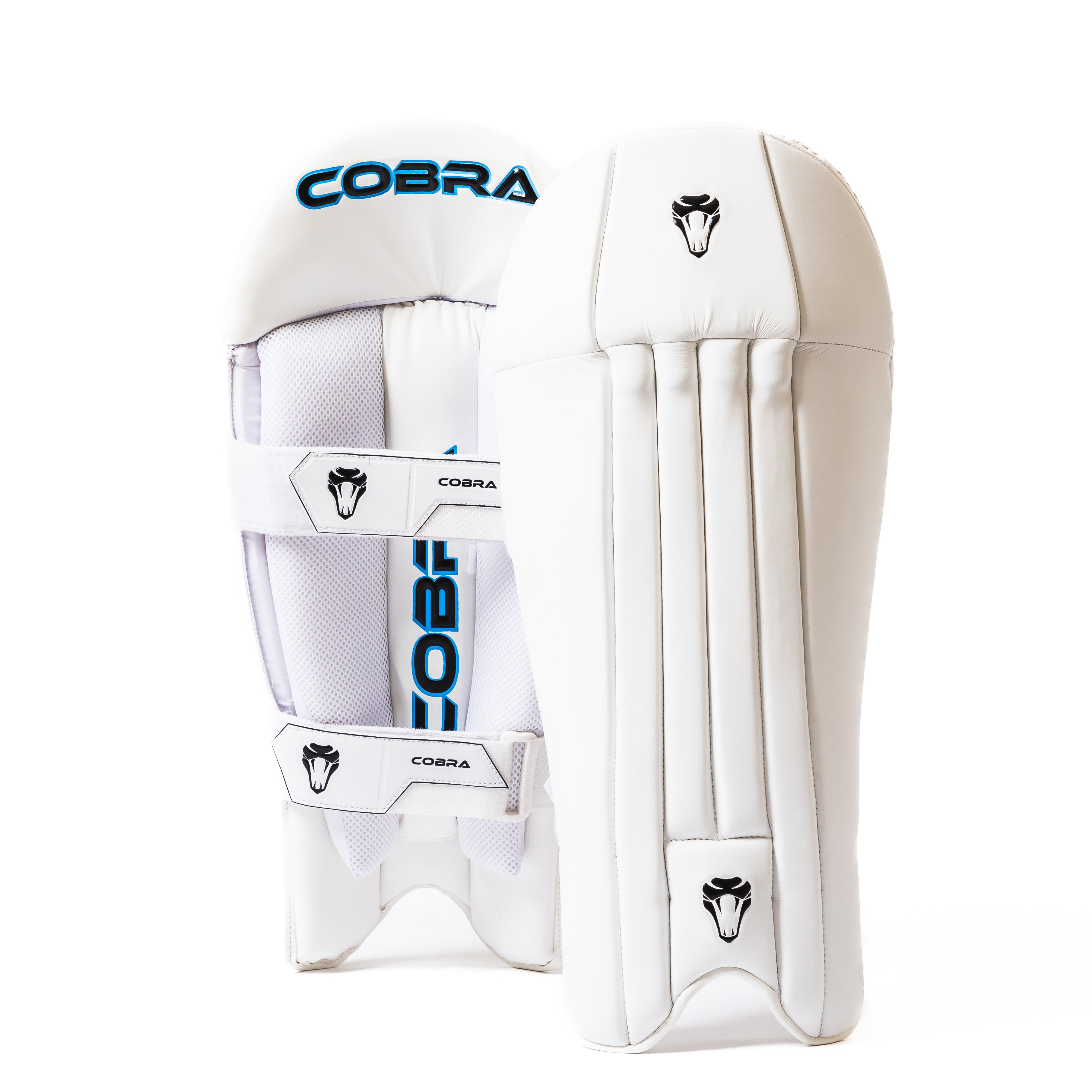 COBRA WICKET KEEPING PADS  - SPECIAL EDITION - WHITE - Cobra Cricket 