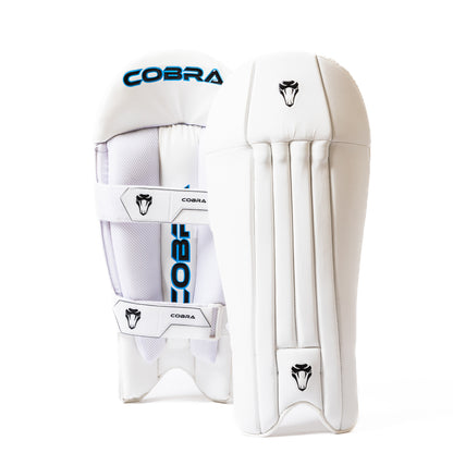 COBRA WICKET KEEPING PADS  - SPECIAL EDITION - WHITE