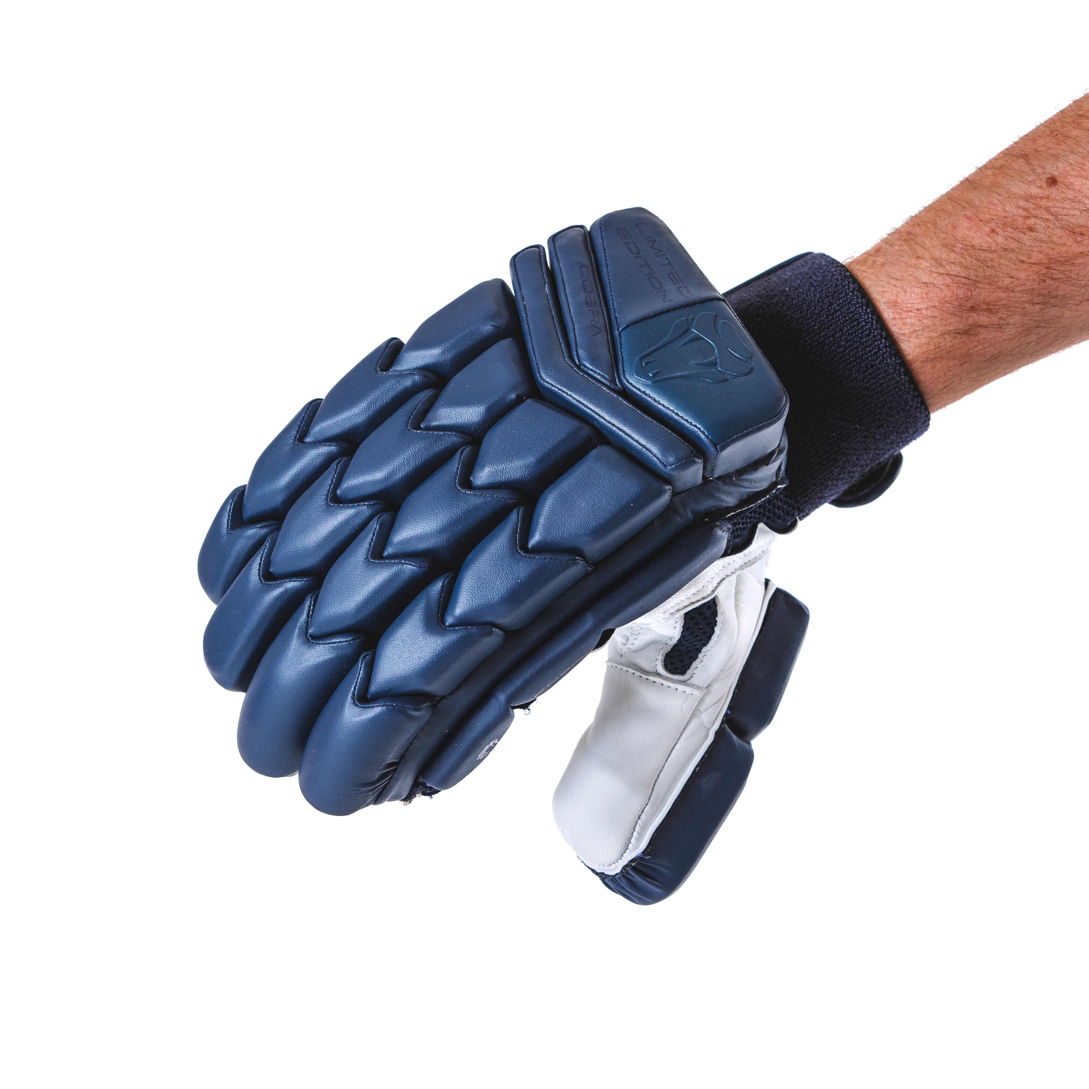 LIMITED EDITION CRICKET GLOVES - NAVY BLUE - Cobra Cricket 