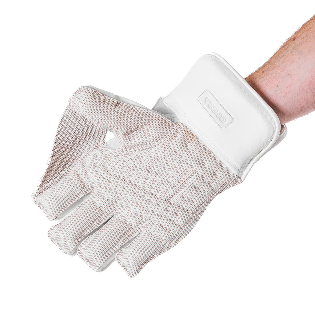 COBRA WICKET KEEPING GLOVES RESERVE EDITION -WHITE/BLACK - Cobra Cricket 