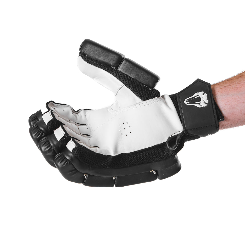 PRO EDITION CRICKET GLOVES - BLACK - Cobra Cricket 