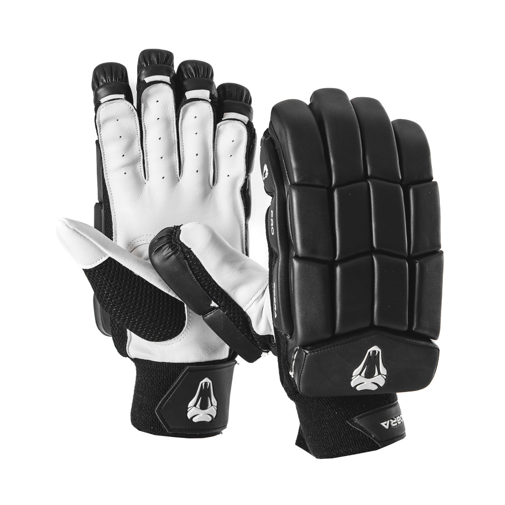 PRO EDITION BLACK PADS & BLACK GLOVES BUNDLE - Cobra Cricket 