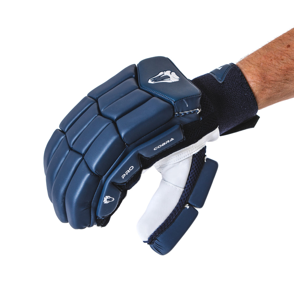 PRO EDITION CRICKET GLOVES - NAVY BLUE - Cobra Cricket 