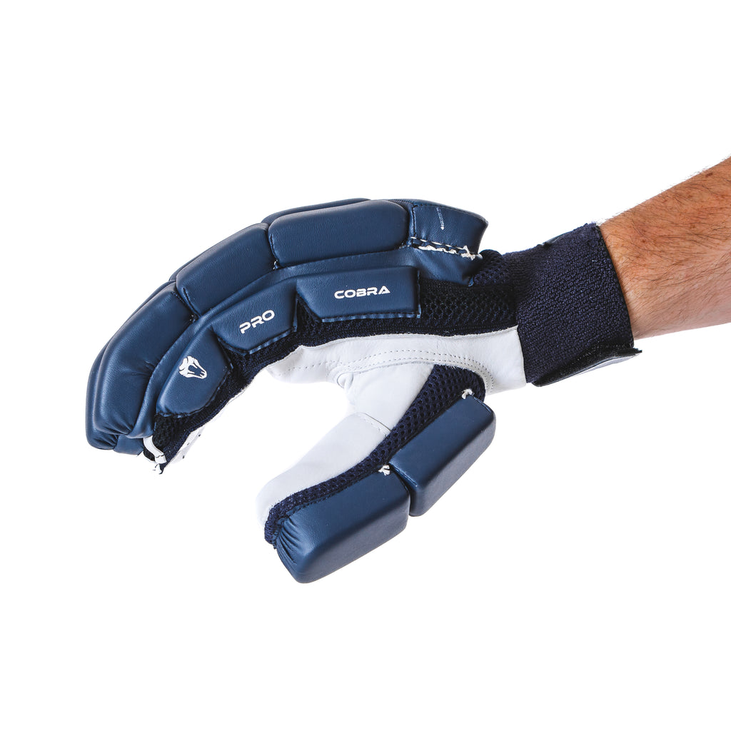 PRO EDITION NAVY PADS & NAVY GLOVES BUNDLE - Cobra Cricket 