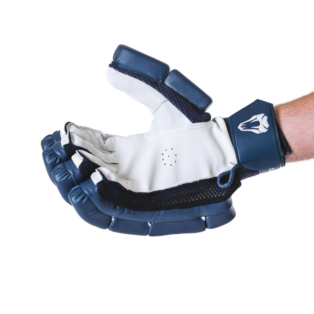 PRO EDITION CRICKET GLOVES - NAVY BLUE - Cobra Cricket 