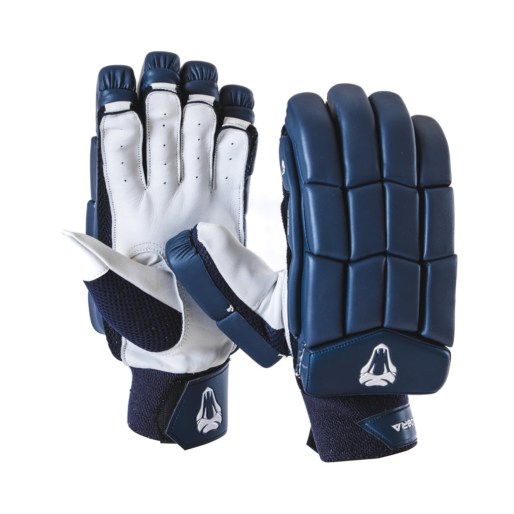 PRO EDITION CRICKET GLOVES - NAVY BLUE - Cobra Cricket 