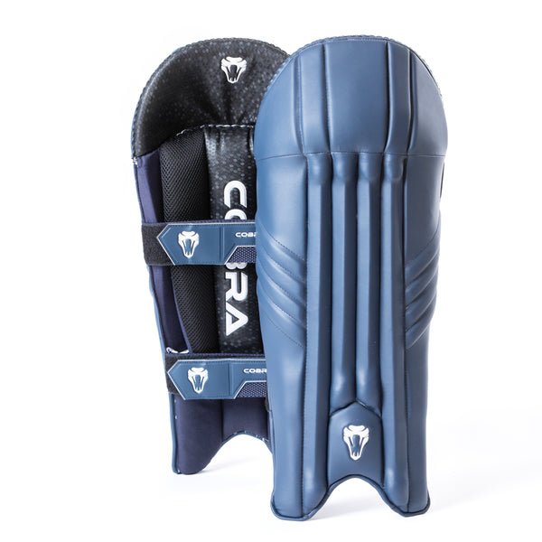 COBRA WICKET KEEPING PADS  - RESERVE EDITION - NAVY