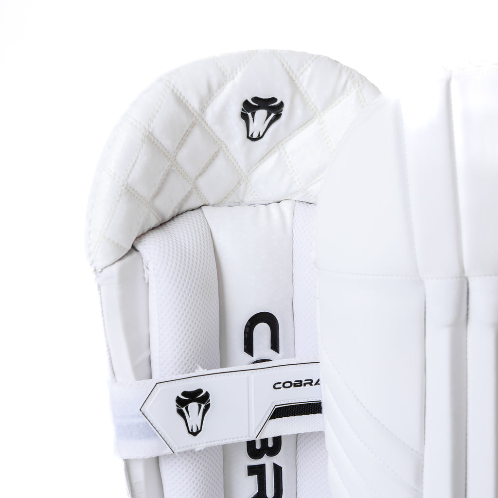 COBRA WICKET KEEPING PADS  - RESERVE EDITION - WHITE/BLACK - Cobra Cricket 