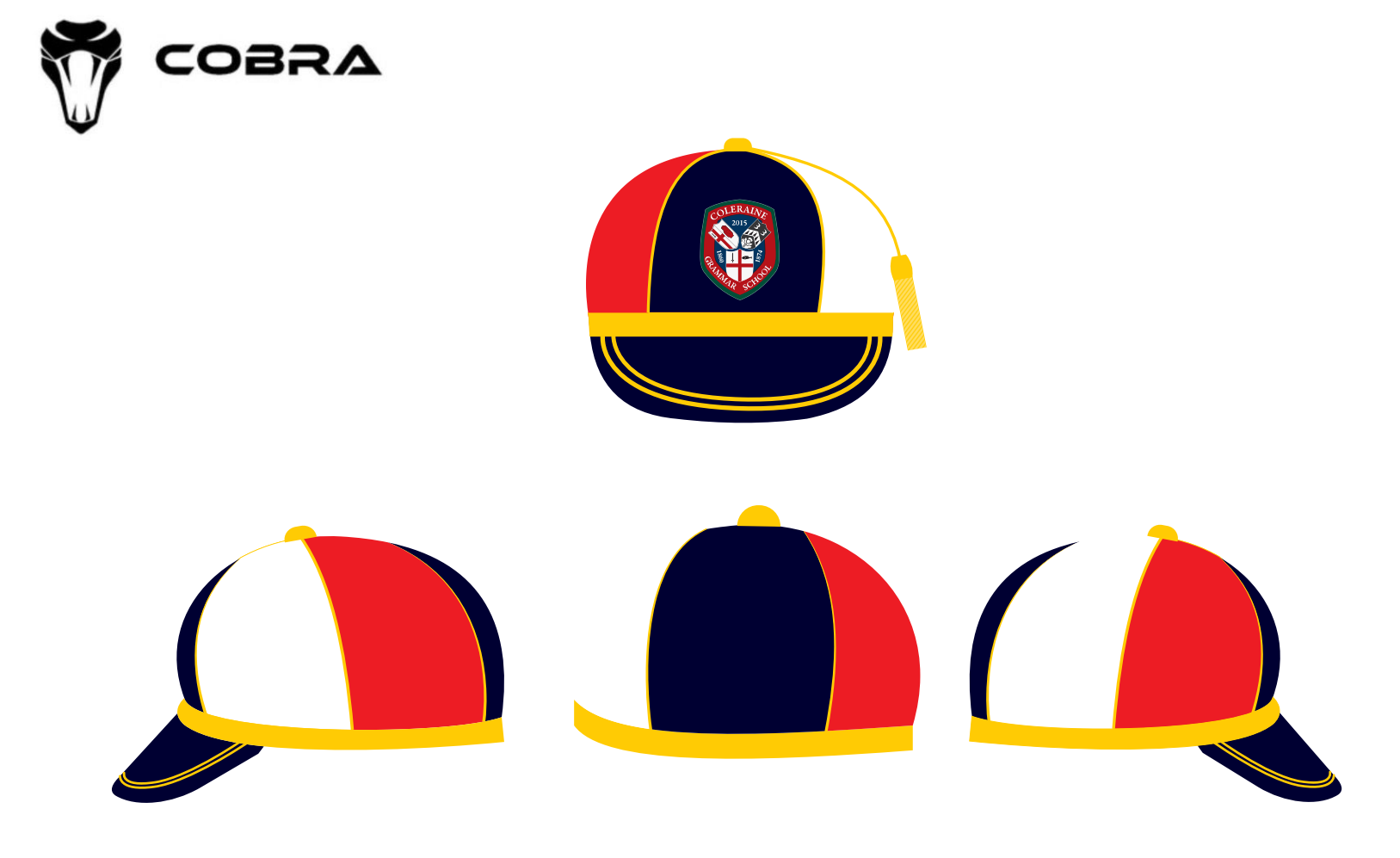 COLERAINE GRAMMAR SCHOOL 6 X PRESENTATIONAL CAP , 4 X BAGGY CAP