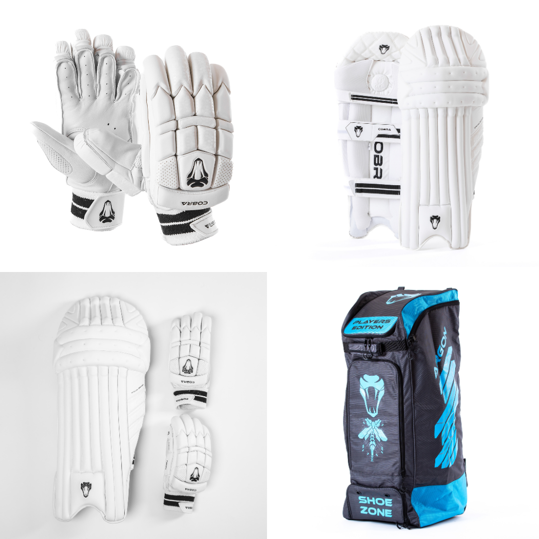 FULL SPECIAL EDITION BUNDLE SE PADS, SE GLOVES, PLAYERS EDITION DUFFLE BAG - Cobra Cricket 