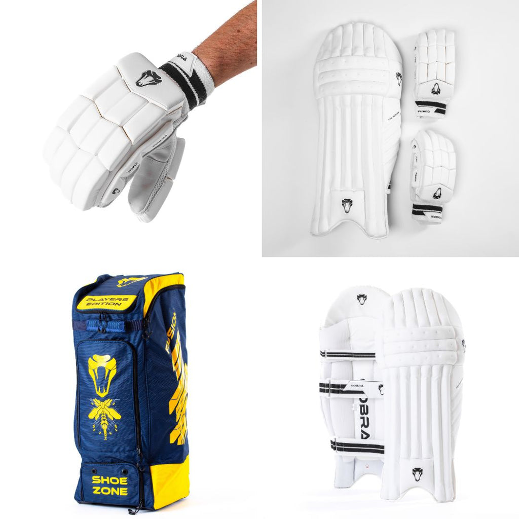 FULL PRO EDITION BUNDLE PRO PADS, PRO GLOVES, PLAYERS BAG - Cobra Cricket 