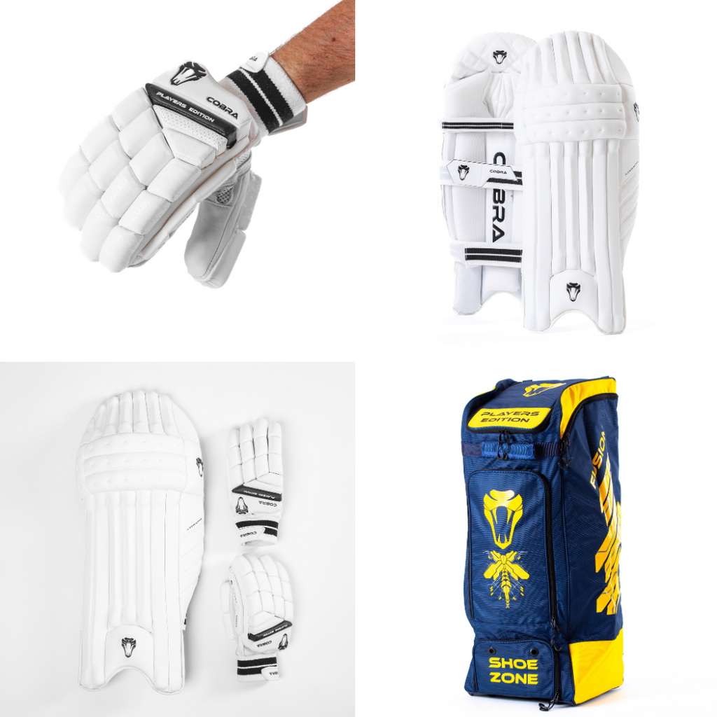 FULL PLAYERS EDITION BUNDLE PLAYERS PADS, PLAYERS GLOVES, PLAYERS DUFFLE BAG - Cobra Cricket 
