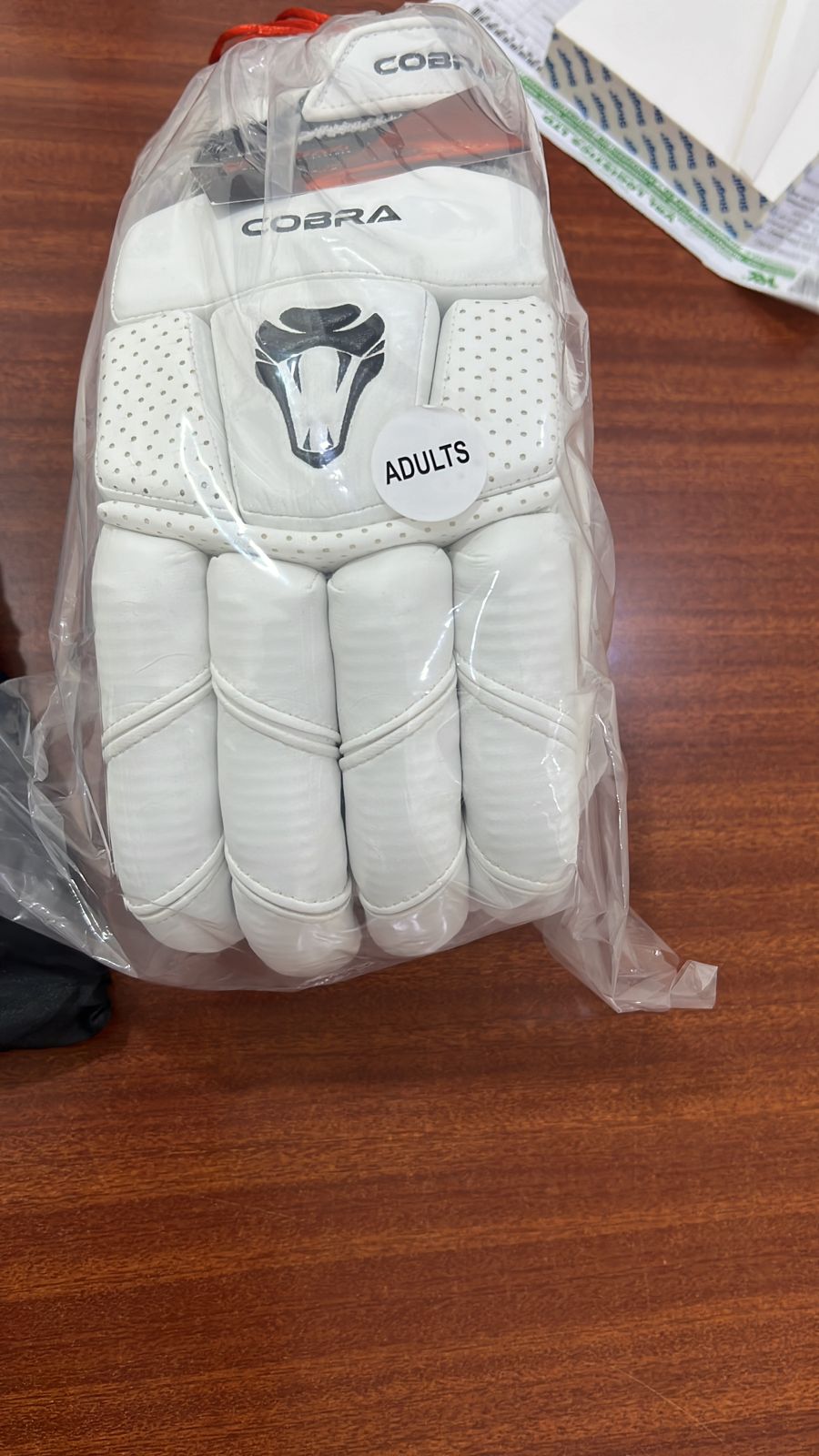 RESERVE EDITION SAUSAGE CRICKET GLOVES WHITE Pittards Leather - Cobra Cricket 