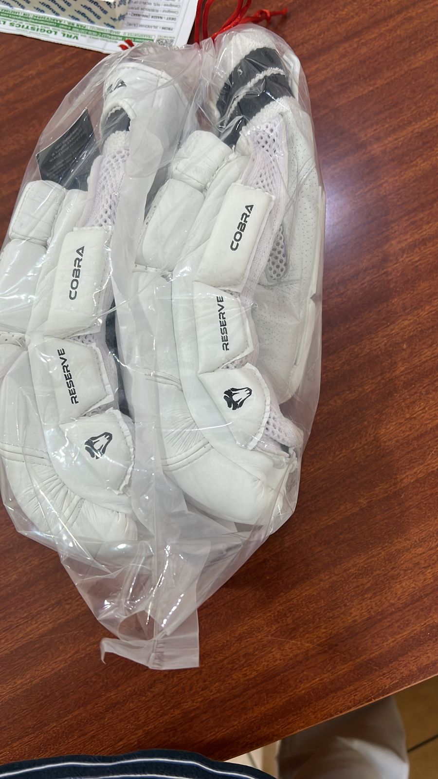 RESERVE EDITION SAUSAGE CRICKET GLOVES WHITE Pittards Leather - Cobra Cricket 