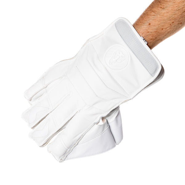COBRA WICKET KEEPING GLOVES - WHITE EDITION