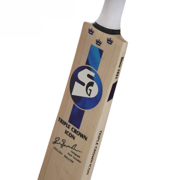 SG TRIPLE CROWN ICON MENS CRICKET BAT- GRADE 3 ENGLISH WILLOW - Cobra Cricket 